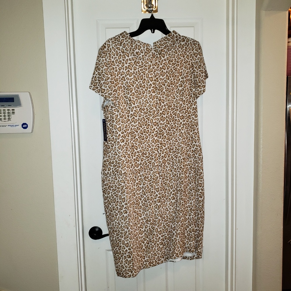 Leopard Cheetah Mini Linen Dress - Picture 6 of 6